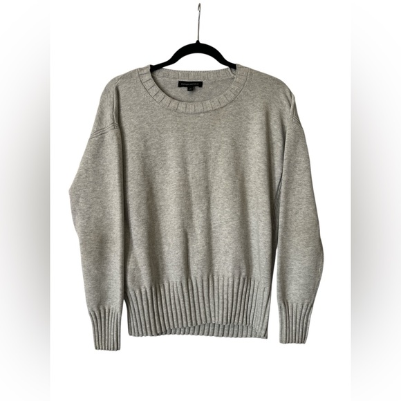 Banana Republic Sweaters - Banana Republic Gray Grandpacore Ribbed Knit Sweater Small Classic Crew